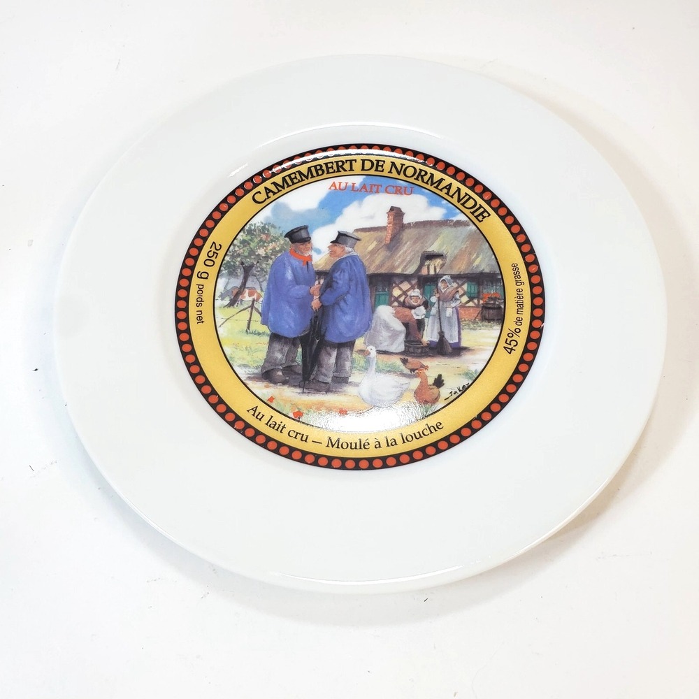 Vtg Limoges Porcelaine De Sologne Plates Salad Wine Cheese France Camembert 7 in